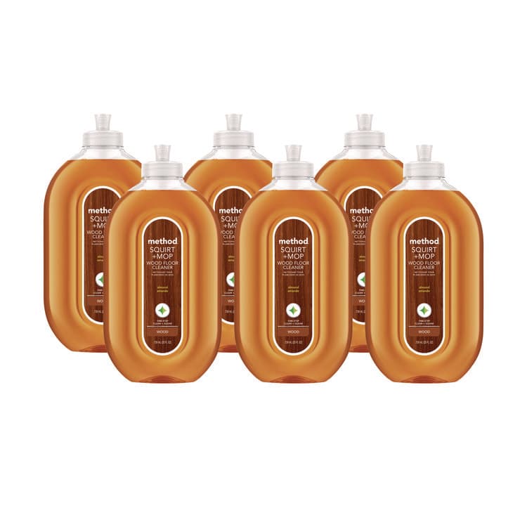 METHOD PRODUCTS . Squirt + Mop Wood Floor Cleaner, Almond Scent, 25 oz Squirt Bottle, 6/Carton (MTH00562CT)