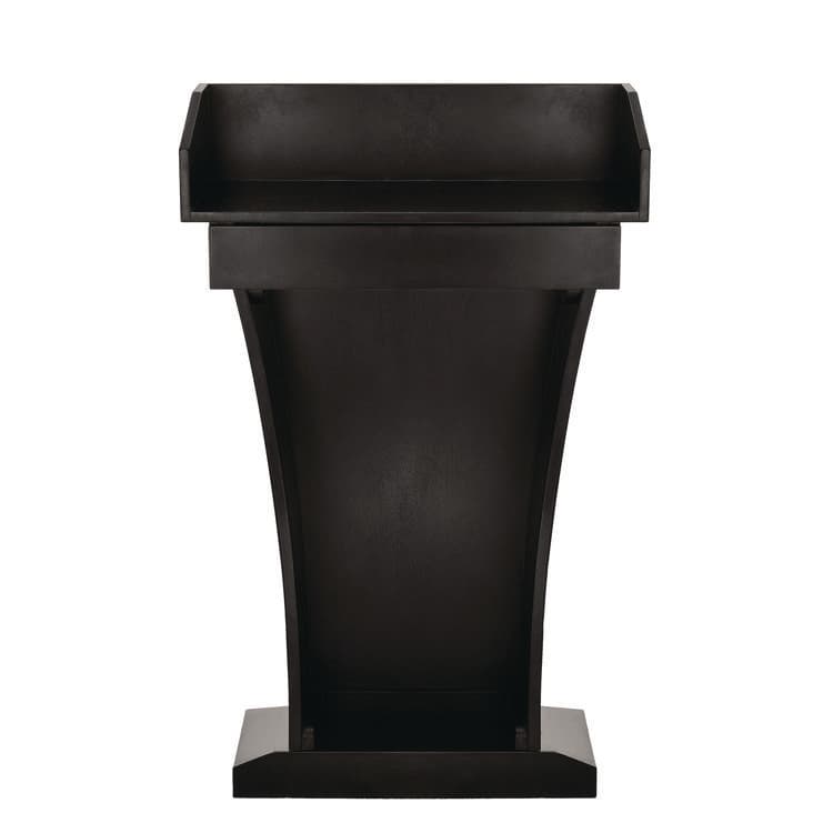 ADIROFFICE Wood Stand-Up Podium Lectern Speaker Stand with Drawer and Storage Area, 27.55 x 14 x 43.3, Black (ALHI661012BLK) thumbnail 4