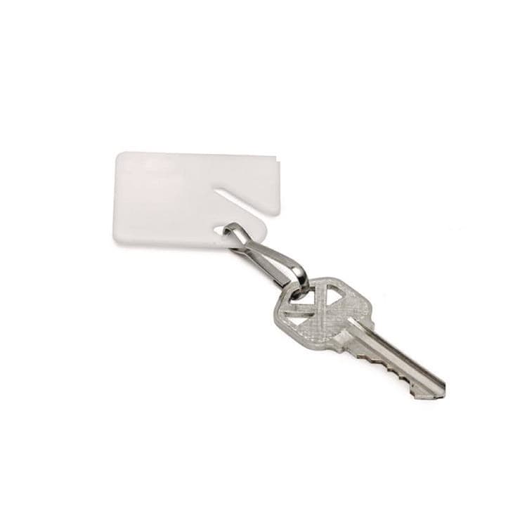 ADIROFFICE Plastic Identification Key Tags, White, 100/Pack (ALHI689100) thumbnail 4