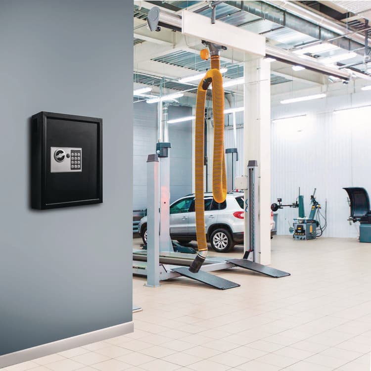 ADIROFFICE Steel Digital Lock Key Cabinet, 40-Key, 13 x 4 x 14.3, Stainless Steel 304, Black (ALHI68040BLK) thumbnail 2