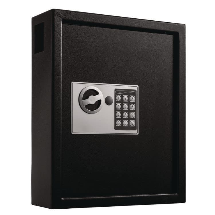 ADIROFFICE Steel Digital Lock Key Cabinet, 40-Key, 13 x 4 x 14.3, Stainless Steel 304, Black (ALHI68040BLK) thumbnail 4