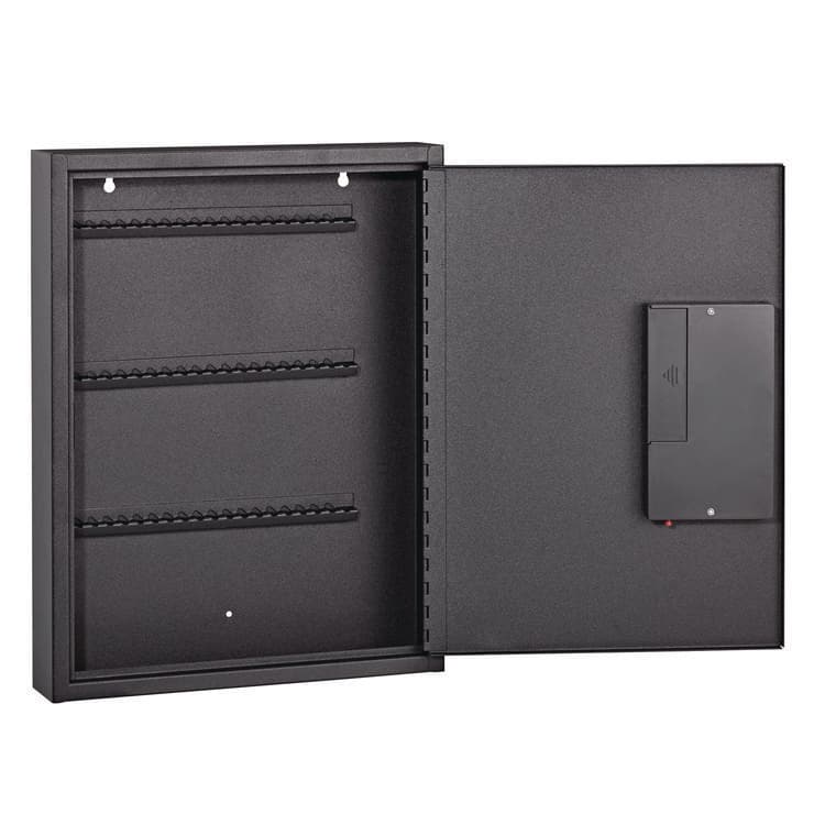 ADIROFFICE Steel Digital Lock Key Cabinet, 60-Key, 13 x 2.6 x 17, Stainless Steel 304, Black (ALHI68060BLK) thumbnail 4