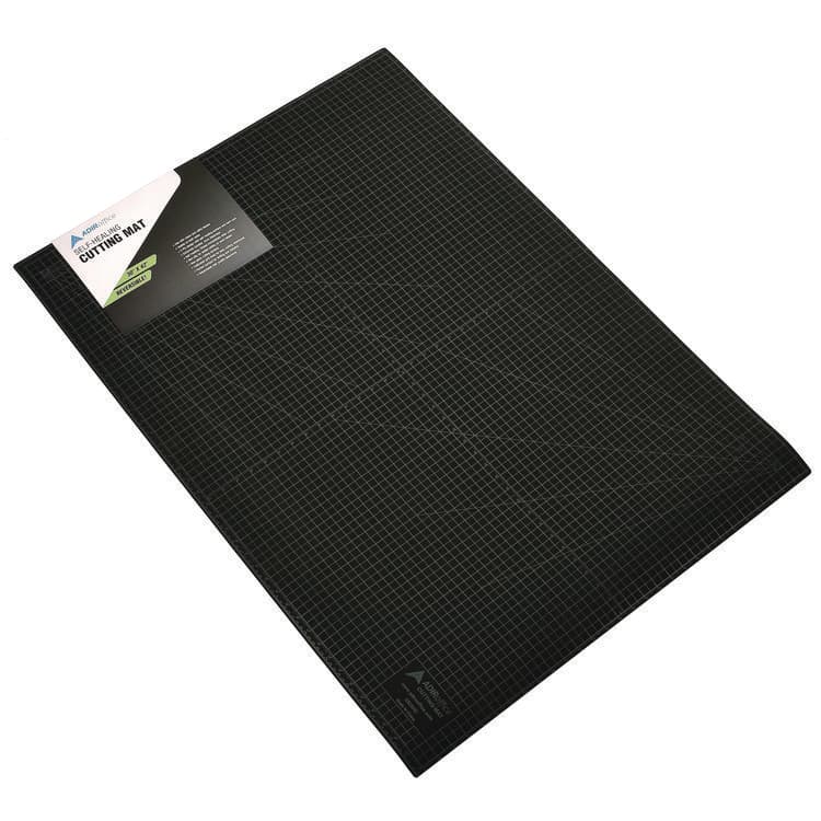 ADIROFFICE Reversible Self Healing Cutting Mat, 1" Grid with Guide Angles, 30" x 42", Green/Black (ALHICM3042)