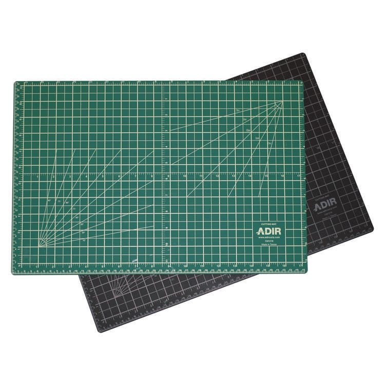 ADIROFFICE Reversible Self Healing Cutting Mat, 1" Grid with Guide Angles, 36" x 48", Green/Black (ALHICM3648)