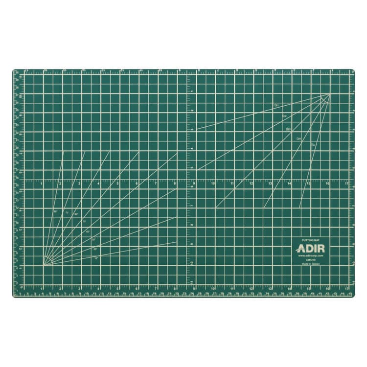 ADIROFFICE Reversible Self Healing Cutting Mat, 1" Grid with Guide Angles, 36" x 48", Green/Black (ALHICM3648) thumbnail 4