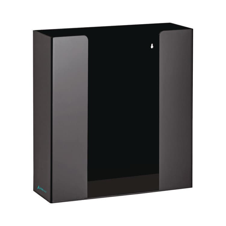 ADIRMED Acrylic Glove Dispenser, Double Box Capacity, 10.2 x 3.5 x 10.8, Black (ALHI90202BLK)