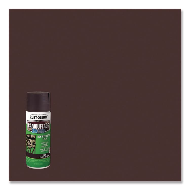 RUST-OLEUM CORPORATION Camouflage Spray Paint, Flat Earth Brown, 12 oz Aerosol Can (RST279178) thumbnail 3