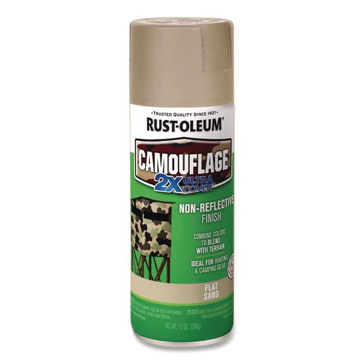RUST-OLEUM CORPORATION Camouflage Spray Paint, Flat Sand, 12 oz Aerosol Can (RST339004) thumbnail 3