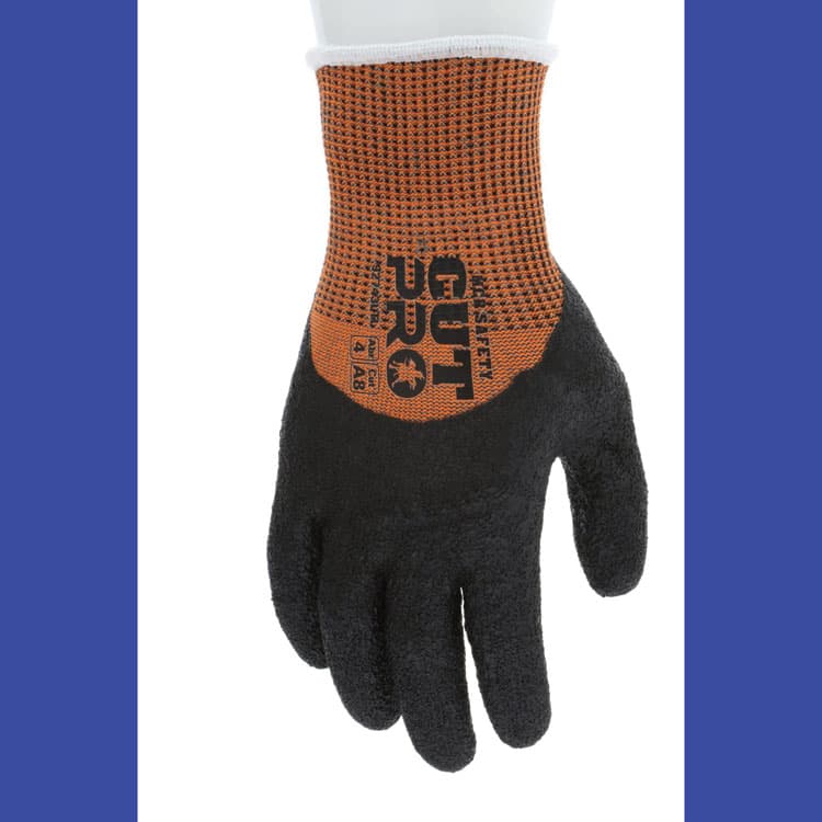 MCR SAFETY Cut Pro 92743LT Gloves, 10" Long, Medium, Black/Orange, 12 Pairs (CRW92743LTM)