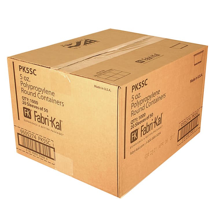 FABRI-KAL Microwavable Deli Containers, 5 oz, 3.6" Diameter x 1.8" h, Clear, Plastic, 1,000/Carton (FABPK5SC) thumbnail 2