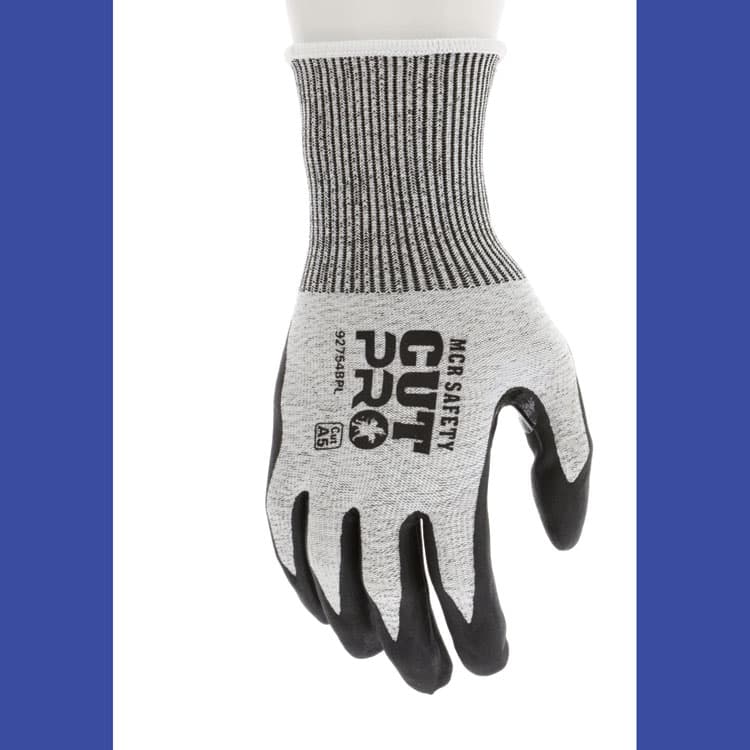 MCR SAFETY Cut Pro 92754BP Gloves, 10" Long, Medium, Black/Gray, 12 Pairs (CRW92754BPM)