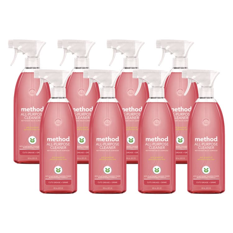 METHOD PRODUCTS . All Surface Cleaner, Pink Grapefruit, 28 oz Spray Bottle, 8/Carton (MTH377544CT)