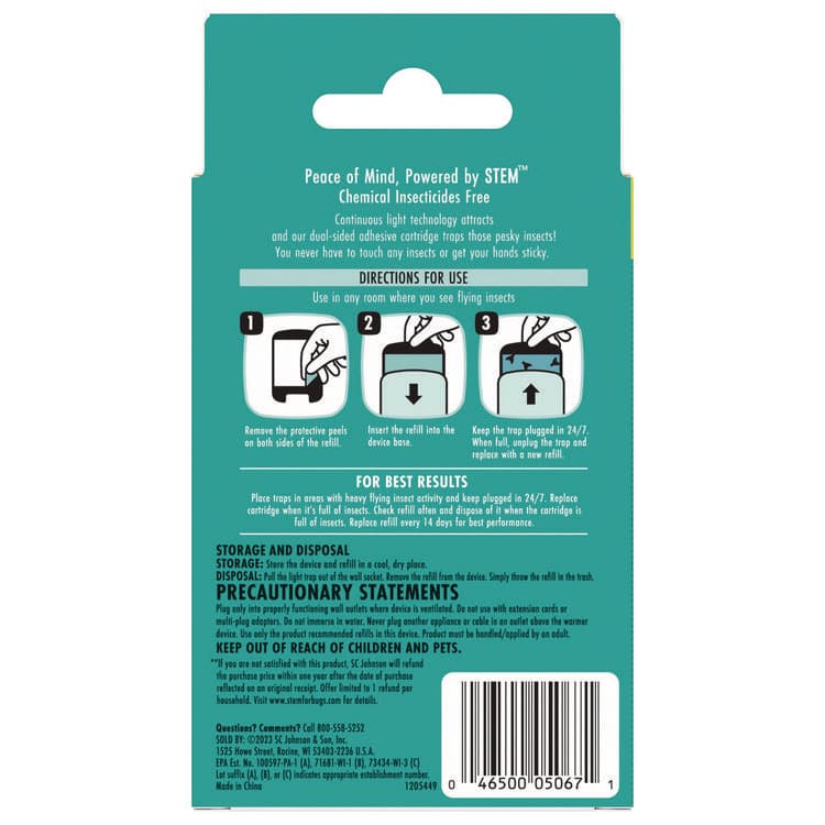 SC JOHNSON STEM Light Trap Refills, 3 Refills/Pack, 8 Packs/Carton (SJN372883) thumbnail 4