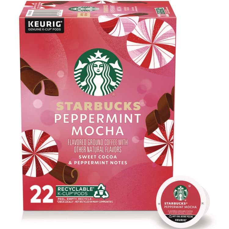 KEURIG DR PEPPER Peppermint Mocha K-Cup, 22/Box, 4/Carton (SBK12437832CT) thumbnail 4