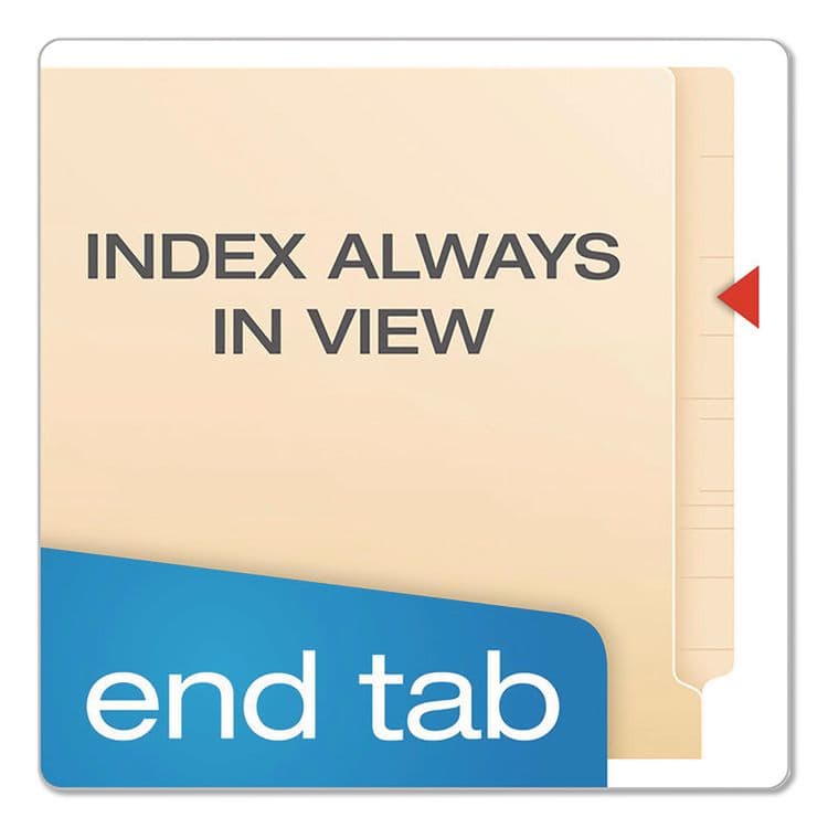 TOPS BUSINESS FORMS SmartShield End Tab Fastener Folders, Straight Tab, 1 Fastener, Letter Size, Manila, 50/Box (PFX62711) thumbnail 2