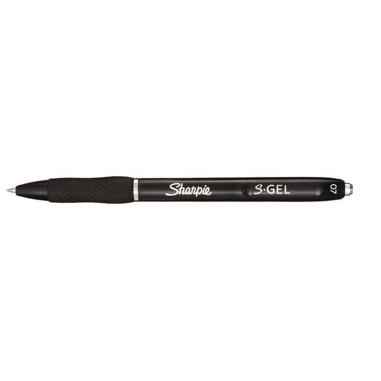 SANFORD S-Gel High-Performance Gel Pen, Retractable, Medium 0.7 mm, Black Ink, Black Barrel, 36/Pack (SAN2096180) thumbnail 2