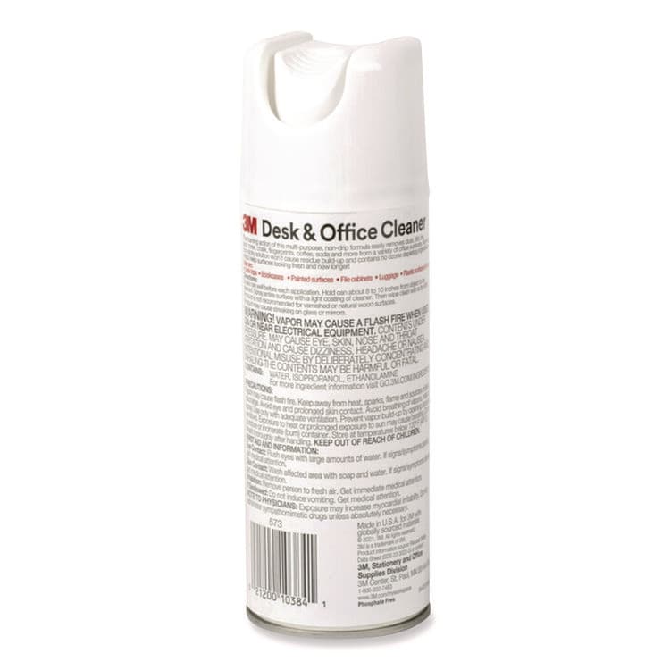 3M/COMMERCIAL TAPE DIV. Desk and Office Spray Cleaner, 15 oz Aerosol Spray, 12/Carton (MMM573CT) thumbnail 4