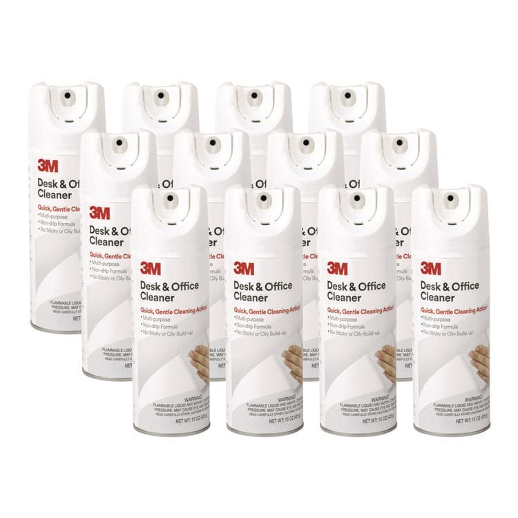 3M/COMMERCIAL TAPE DIV. Desk and Office Spray Cleaner, 15 oz Aerosol Spray, 12/Carton (MMM573CT)