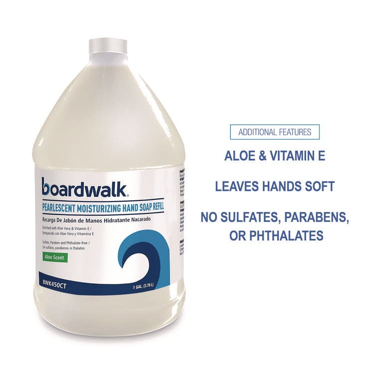 BOARDWALK Pearlescent Moisturizing Liquid Hand Soap Refill, Aloe Scent, 1 gal Bottle (BWK450EA) thumbnail 3