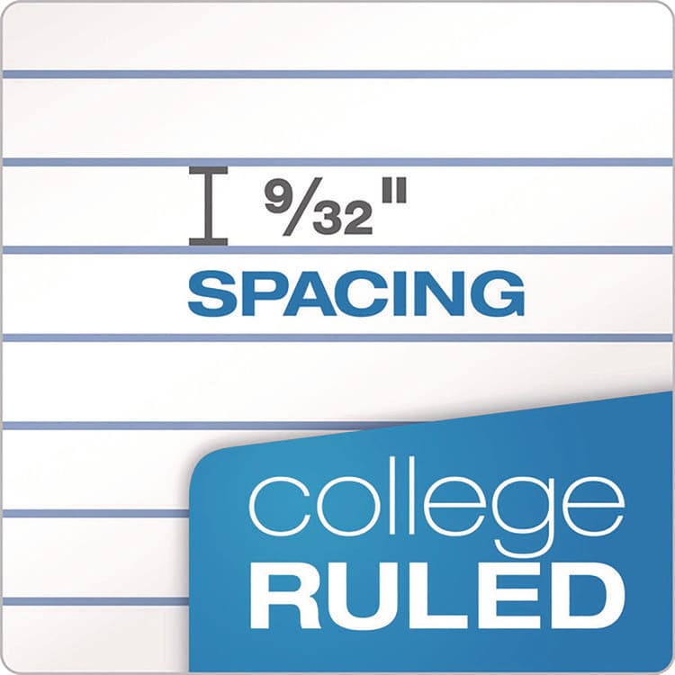 TOPS BUSINESS FORMS Double Docket Ruled Pads with Extra Sturdy Back, Medium/College Rule, (100) White 8.5 x 11 Sheets (TOP63384) thumbnail 4