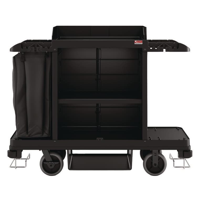 SUNCAST CORPORATION Standard Housekeeping Cart, Plastic, 1 Shelf, 24" x 62.13" x 49.75", Black (SUAHKC1000)