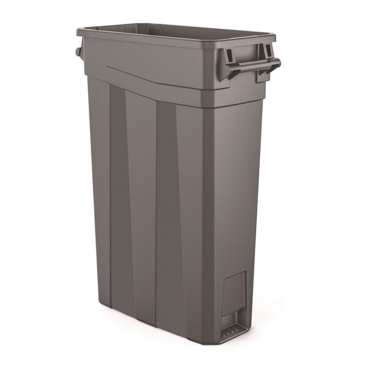 SUNCAST CORPORATION 23 Gallon Resin Slim Trash Can, Plastic, Gray (SUATCNH2030)