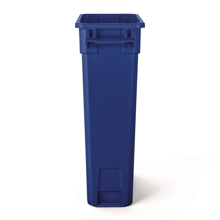 SUNCAST CORPORATION 23 Gallon Resin Slim Recycling Trash Can, Plastic, Blue/White (SUATCNH2030BLR) thumbnail 3