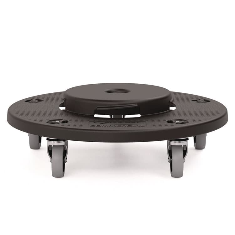 SUNCAST CORPORATION Utility Trash Can Dolly, 350 lb Capacity, 20.75" x 6.5", Black, 2/Pack (SUATCUDOLLY2A)