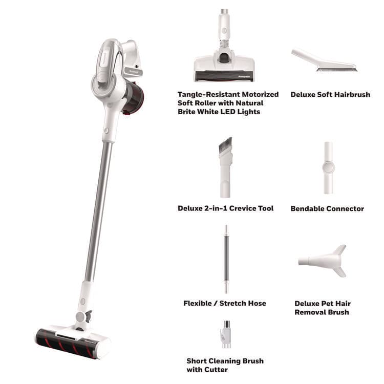 HONEYWELL ENVIRONMENTAL Aeromax Elite VC10 Cordless Vacuum, 8.7" Cleaning Path, White (HWLHVC10AMEWT01) thumbnail 4