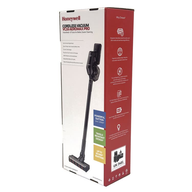 HONEYWELL ENVIRONMENTAL Aeromax Pro VC16 Cordless Vacuum, 8.5" Cleaning Path, Dark Silver (HWLHVC16AMPSG01) thumbnail 3