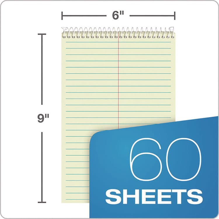 TOPS BUSINESS FORMS Gregg Steno Pads, Gregg Rule, (60) Green-Tint 6 x 9 Sheets (TOP8001) thumbnail 2