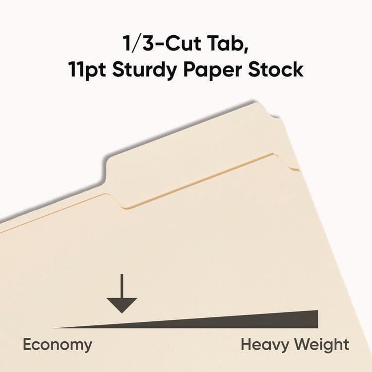 SMEAD MANUFACTURING CO. Manila File Folders, 1/3-Cut Tabs: Assorted, Letter-Size, 0.75" Expansion, Manila, 100/Box (SMD10330) thumbnail 4