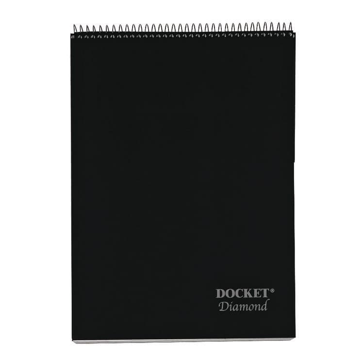 TOPS BUSINESS FORMS Docket Diamond Top-Wire Ruled Planning Pad, Black Cover, Wide/Legal Rule, (60) White 8.5 x 11 Sheets (TOP63978)