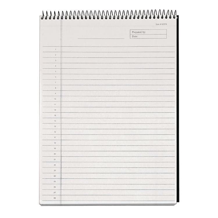 TOPS BUSINESS FORMS Docket Diamond Top-Wire Ruled Planning Pad, Black Cover, Wide/Legal Rule, (60) White 8.5 x 11 Sheets (TOP63978) thumbnail 2