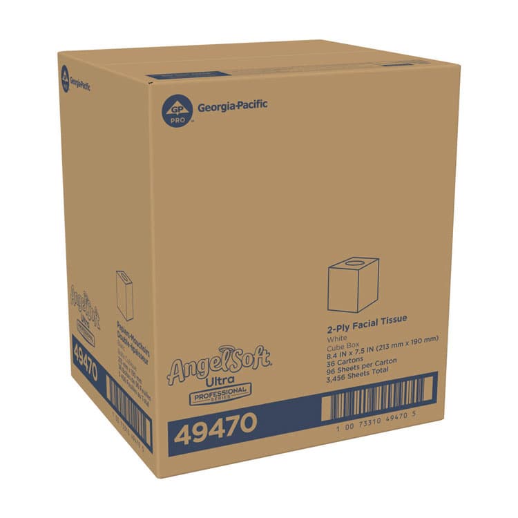 GEORGIA PACIFIC ps Ultra Facial Tissue, 2-Ply, White, 96 Sheets/Box, 36 Boxes/Carton (GPC49470) thumbnail 2