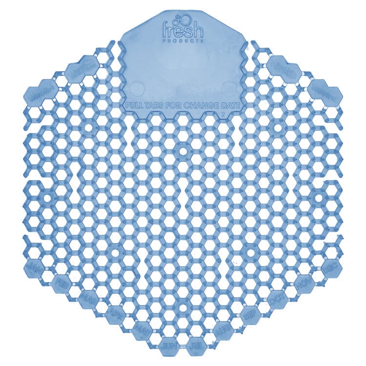 FRESH PRODUCTS Wave 3D Urinal Deodorizer, Cotton Blossom Scent, Blue, 10/Box (FRS3WDS60CBLBX)