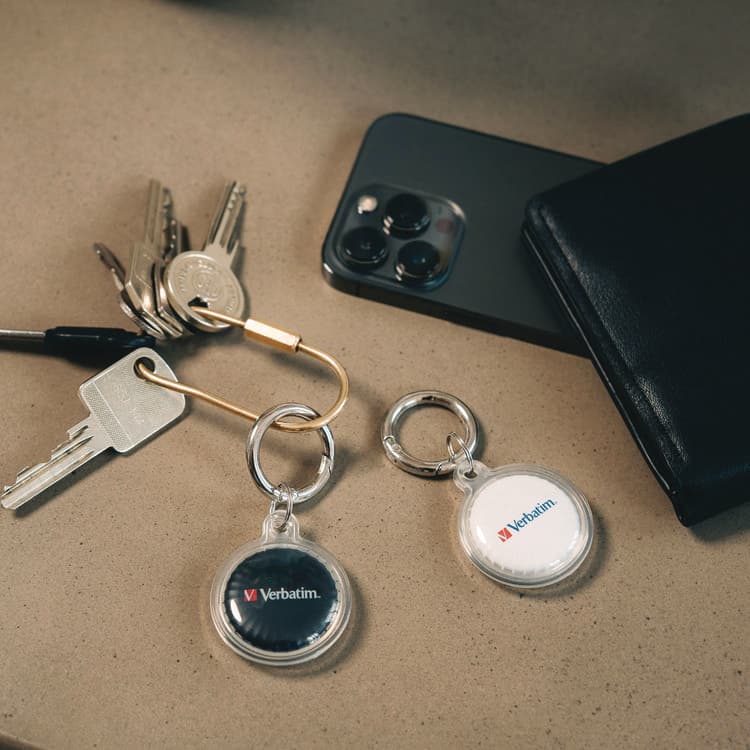 VERBATIM CORPORATION My Finder Bluetooth Coin Tracker for Apple iOS, Black/White, 2/Pack (VER32134) thumbnail 3