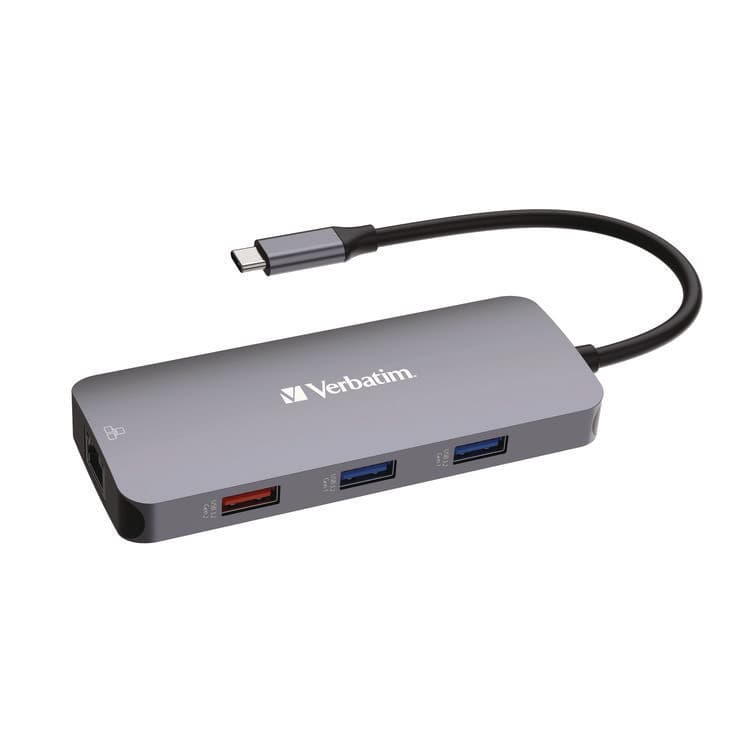 VERBATIM CORPORATION USB-C Pro Multiport Hub9 Port, Gray (VER32152) thumbnail 4