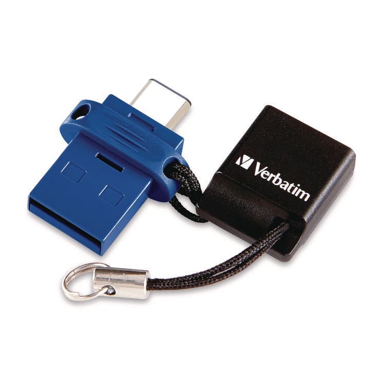 VERBATIM CORPORATION Store n' Go Dual USB 3.2 Gen 1 Flash Drive for USB-C Devices, Blue (VER71275)