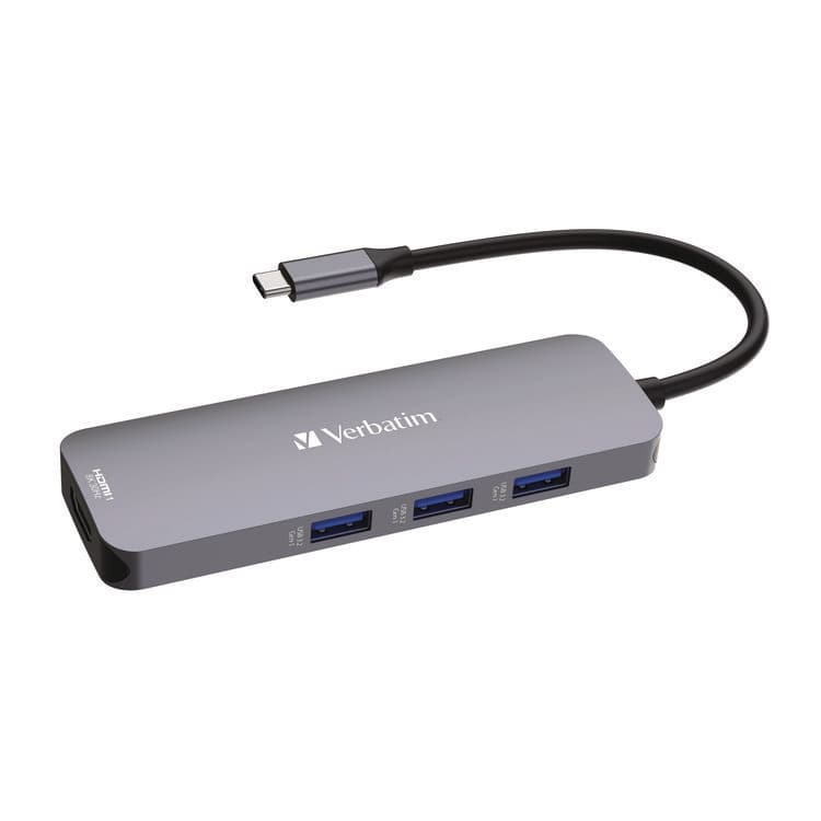 VERBATIM CORPORATION USB-C Pro Multiport Hub8 Port, Gray (VER32151) thumbnail 4