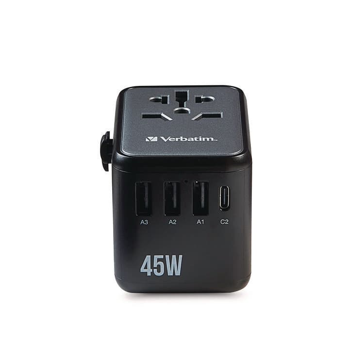 VERBATIM CORPORATION UTA-08 Universal Travel Adapter, (3) USB-A/(3) USB-C (VER32123) thumbnail 3