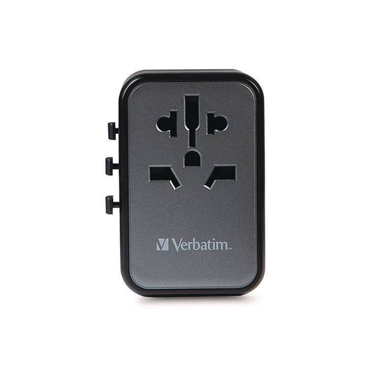 VERBATIM CORPORATION UTA-09 Gan III Universal Travel Adapter, (2) USB-A/(2) USB-C/USB-C with Power Delivery 3.0 (VER32124) thumbnail 2