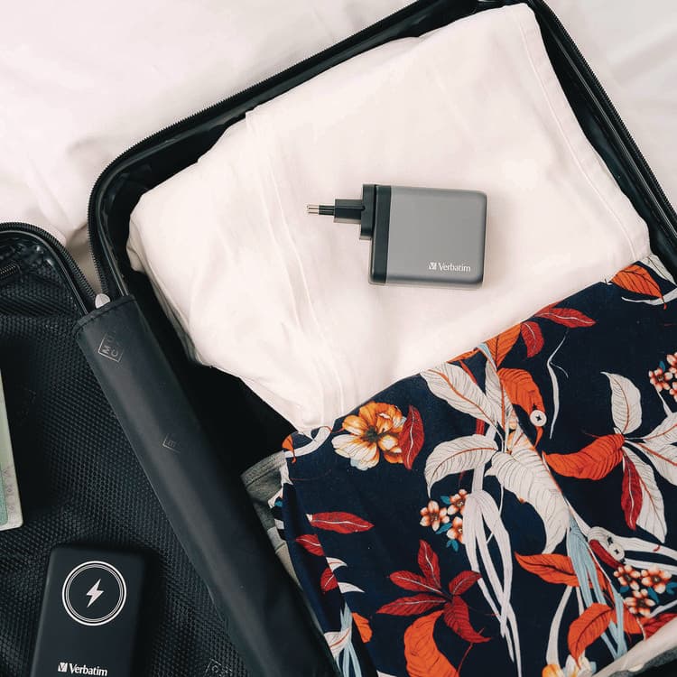 VERBATIM CORPORATION 140 W 4-Port GaN Wall Charger, Black/Gray (VER32203) thumbnail 4