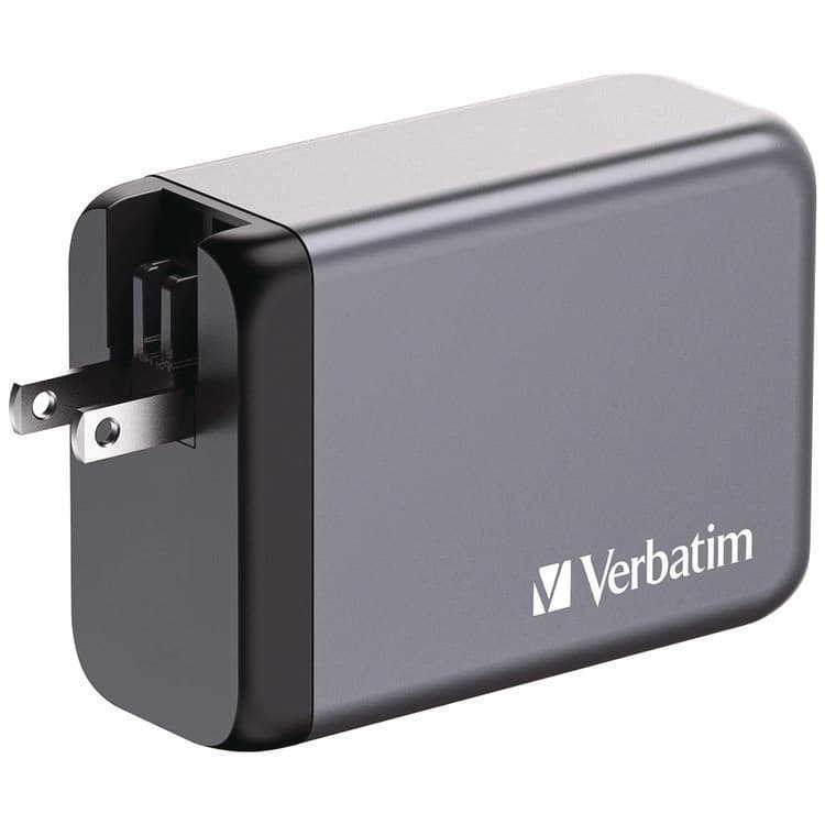 VERBATIM CORPORATION 240 W 4-Port GaN Wall Charger, Black/Gray (VER32205) thumbnail 3