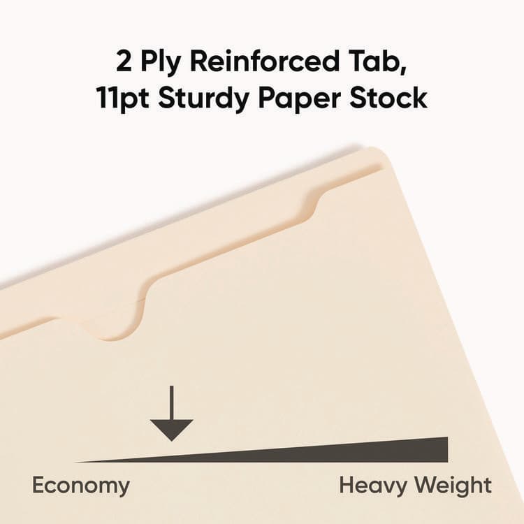 SMEAD MANUFACTURING CO. Manila File Jackets, 2-Ply Straight Tab, Letter Size, Manila, 50/Box (SMD75560) thumbnail 4