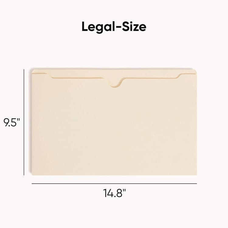 SMEAD MANUFACTURING CO. Manila File Jackets, 2-Ply Straight Tab, Legal Size, Manila, 50/Box (SMD76560) thumbnail 2