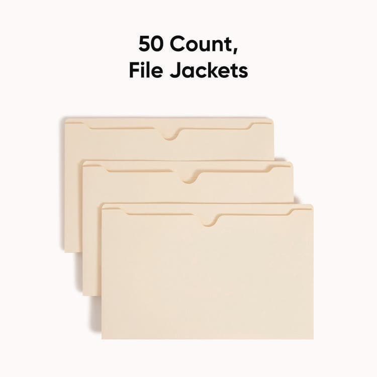 SMEAD MANUFACTURING CO. Manila File Jackets, 2-Ply Straight Tab, Legal Size, Manila, 50/Box (SMD76560) thumbnail 3