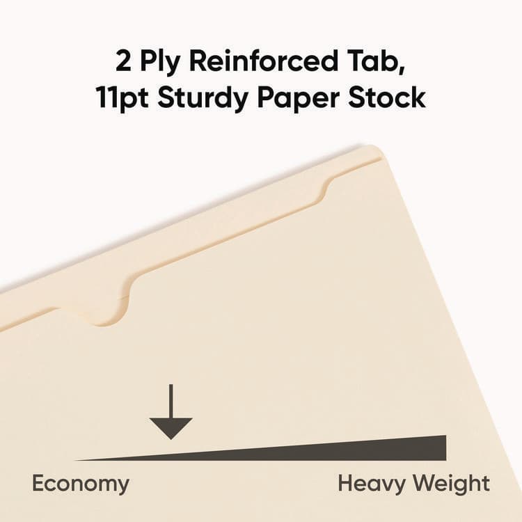 SMEAD MANUFACTURING CO. Manila File Jackets, 2-Ply Straight Tab, Legal Size, Manila, 50/Box (SMD76560) thumbnail 4