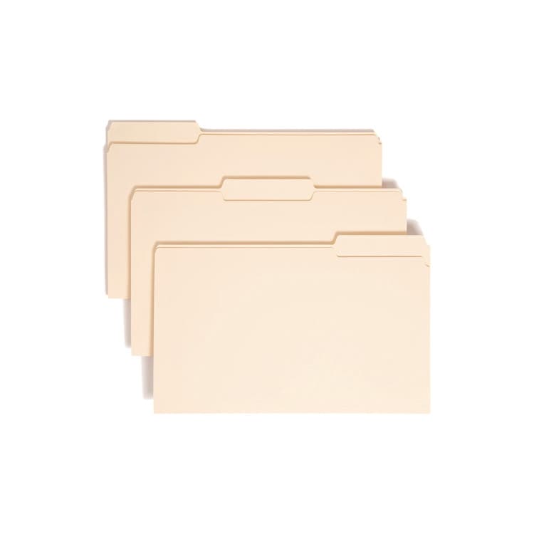 SMEAD MANUFACTURING CO. Manila File Folders, 1/3-Cut Tabs: Assorted, Legal Size, 0.75" Expansion, Manila, 100/Box (SMD15330)