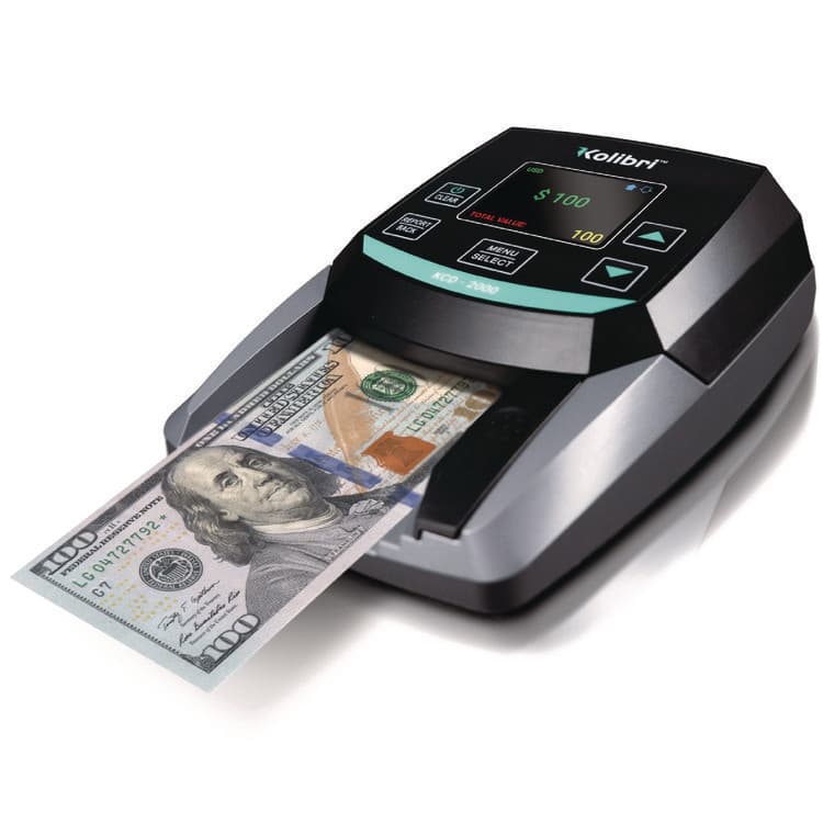 CASSIDA KCD-2000 Counterfeit Detector for USD, 10 Detection Methods, 5" x 6" x 5", Black/Gray (KIBKCD2000)
